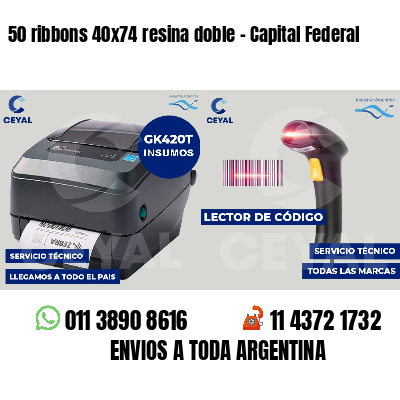 50 ribbons 40x74 resina doble - Capital Federal