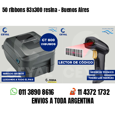 50 ribbons 83x300 resina - Buenos Aires