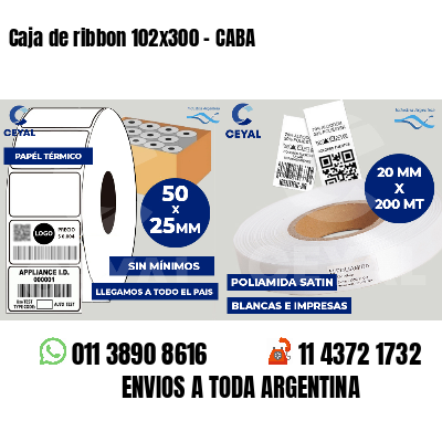 Caja de ribbon 102x300 - CABA
