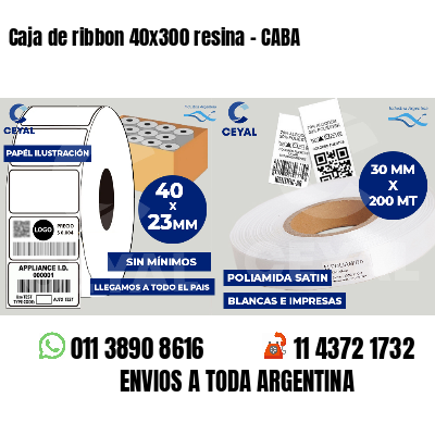 Caja de ribbon 40x300 resina - CABA