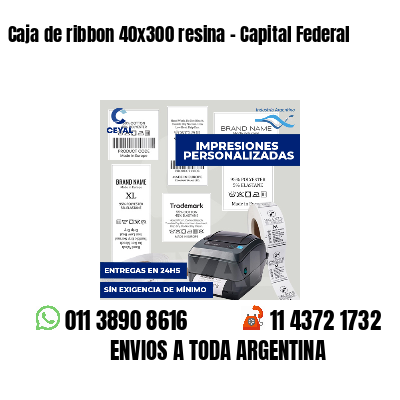 Caja de ribbon 40x300 resina - Capital Federal