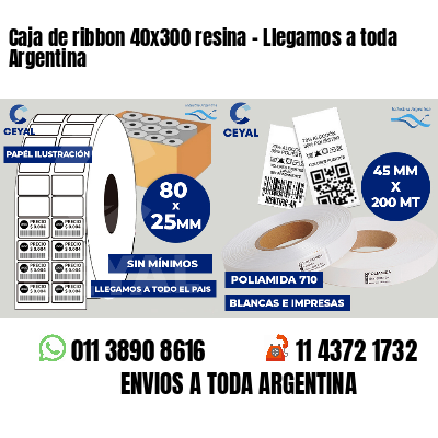 Caja de ribbon 40x300 resina - Llegamos a toda Argentina