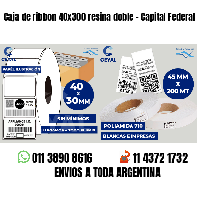 Caja de ribbon 40x300 resina doble - Capital Federal