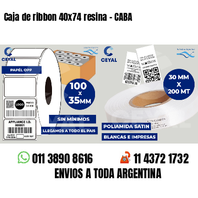 Caja de ribbon 40x74 resina - CABA