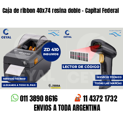 Caja de ribbon 40x74 resina doble - Capital Federal