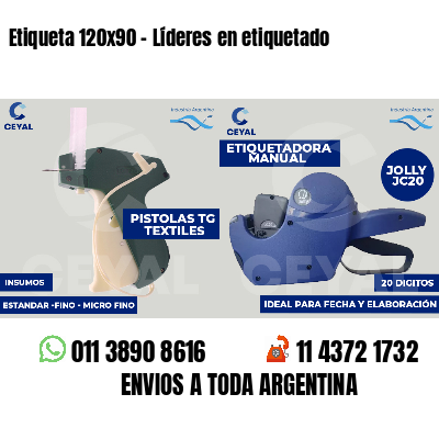 Etiqueta 120x90 - Líderes en etiquetado