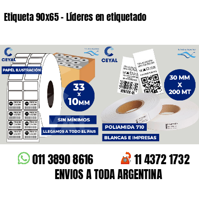 Etiqueta 90x65 - Líderes en etiquetado