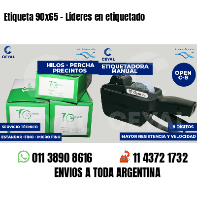 Etiqueta 90x65 - Líderes en etiquetado