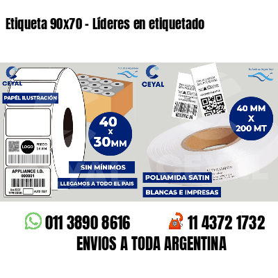 Etiqueta 90x70 - Líderes en etiquetado