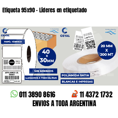 Etiqueta 95x90 - Líderes en etiquetado