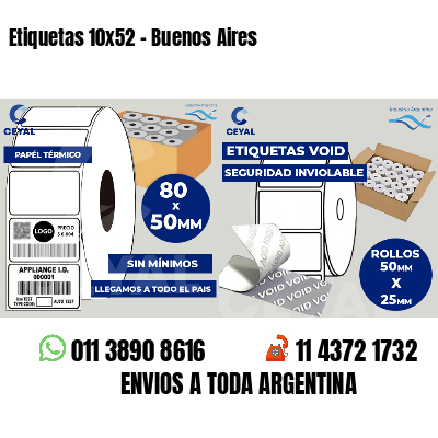 Etiquetas 10x52 - Buenos Aires