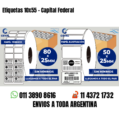 Etiquetas 10x55 - Capital Federal