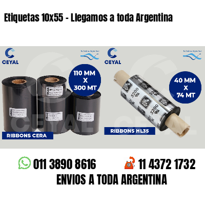 Etiquetas 10x55 - Llegamos a toda Argentina