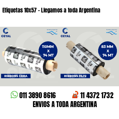 Etiquetas 10x57 - Llegamos a toda Argentina