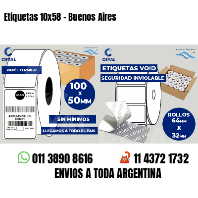 Etiquetas 10x58 - Buenos Aires