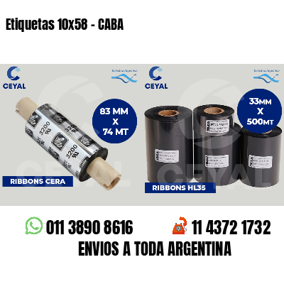 Etiquetas 10x58 - CABA