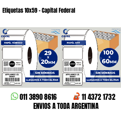 Etiquetas 10x59 - Capital Federal