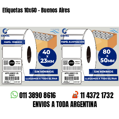 Etiquetas 10x60 - Buenos Aires