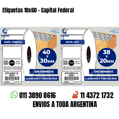 Etiquetas 10x60 - Capital Federal
