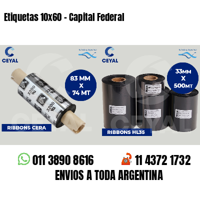 Etiquetas 10x60 - Capital Federal