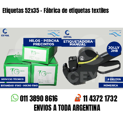 Etiquetas 52x35 - Fábrica de etiquetas textiles