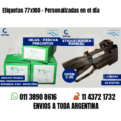 Etiquetas 77x100 - Personalizadas en el día