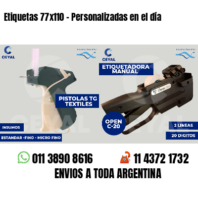 Etiquetas 77x110 - Personalizadas en el día