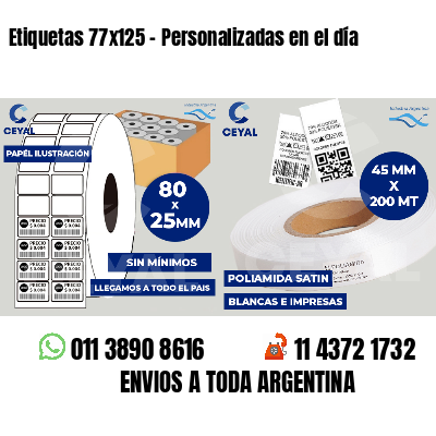 Etiquetas 77x125 - Personalizadas en el día