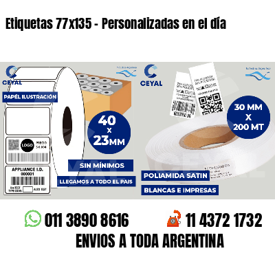 Etiquetas 77x135 - Personalizadas en el día
