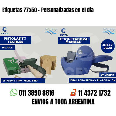 Etiquetas 77x50 - Personalizadas en el día