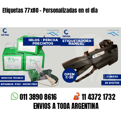 Etiquetas 77x80 - Personalizadas en el día