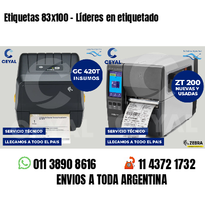 Etiquetas 83x100 - Líderes en etiquetado