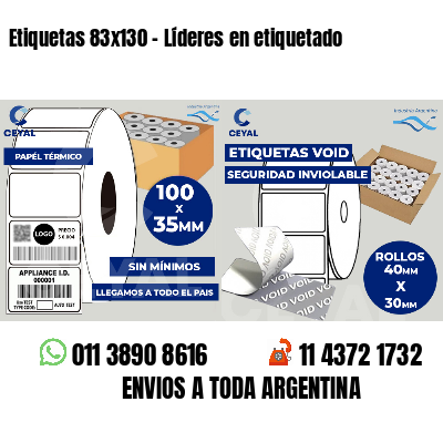 Etiquetas 83x130 - Líderes en etiquetado