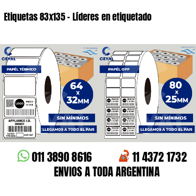 Etiquetas 83x135 - Líderes en etiquetado