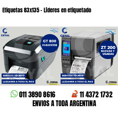 Etiquetas 83x135 - Líderes en etiquetado