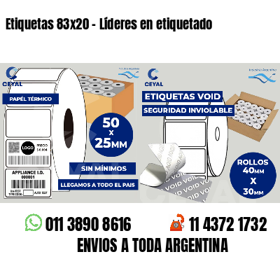 Etiquetas 83x20 - Líderes en etiquetado