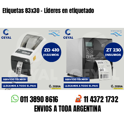 Etiquetas 83x30 - Líderes en etiquetado