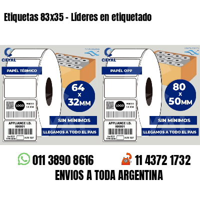 Etiquetas 83x35 - Líderes en etiquetado