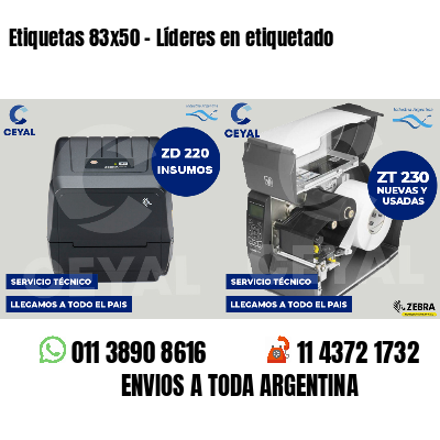 Etiquetas 83x50 - Líderes en etiquetado