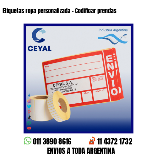 Etiquetas ropa personalizada – Codificar prendas