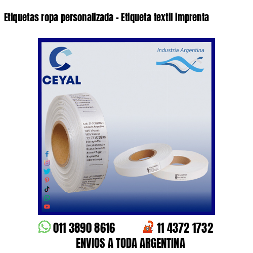 Etiquetas ropa personalizada – Etiqueta textil imprenta