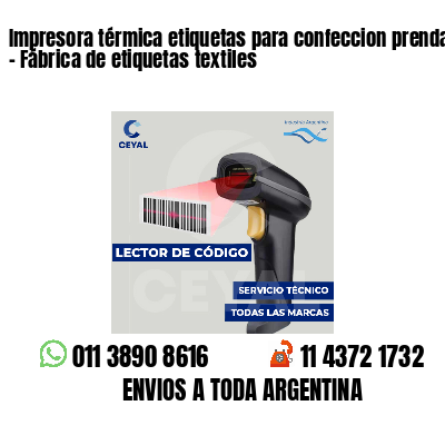 Impresora térmica etiquetas para confeccion prendas - Fábrica de etiquetas textiles