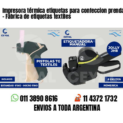 Impresora térmica etiquetas para confeccion prendas - Fábrica de etiquetas textiles