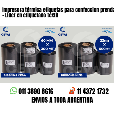 Impresora térmica etiquetas para confeccion prendas - Líder en etiquetado textil