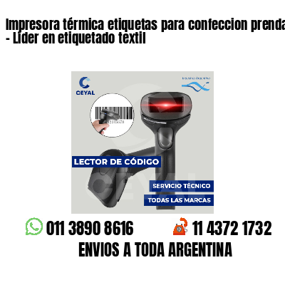 Impresora térmica etiquetas para confeccion prendas - Líder en etiquetado textil