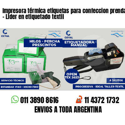Impresora térmica etiquetas para confeccion prendas - Líder en etiquetado textil