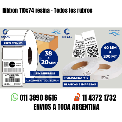 Ribbon 110x74 resina - Todos los rubros