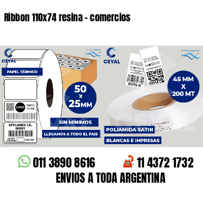 Ribbon 110x74 resina - comercios