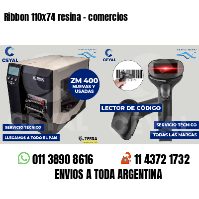 Ribbon 110x74 resina - comercios
