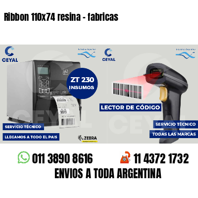Ribbon 110x74 resina - fabricas